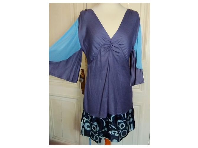 Antik Batik ANTIK ABITO BATIK ABITO MANICHE A FARFALLA TM OR 40/42 Prugna - vista 9