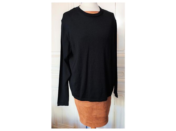 Cerruti 1881 CERRUTI MIXED BOYFRIEND PULLOVER TRENDY LOOSE Schwarz - Ansicht 2
