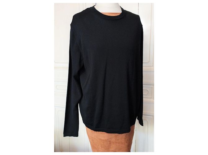 Cerruti 1881 CERRUTI MIXED BOYFRIEND PULLOVER TRENDY LOOSE Schwarz - Ansicht 3