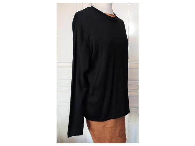 Cerruti 1881 CERRUTI MIXED BOYFRIEND PULLOVER TRENDY LOOSE Schwarz - Ansicht 6