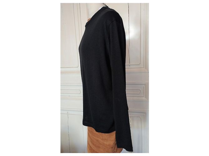 Cerruti 1881 CERRUTI MIXED BOYFRIEND PULLOVER TRENDY LOOSE Schwarz - Ansicht 7