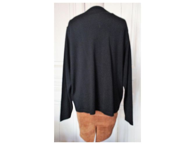 Cerruti 1881 CERRUTI MIXED BOYFRIEND PULLOVER TRENDY LOOSE Schwarz - Ansicht 8