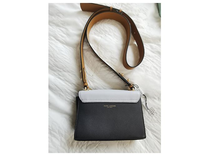 Borsa a tracolla Marc Jacobs in pelle grigia e oro Grigio Grigio antracite Gold hardware - vista 15