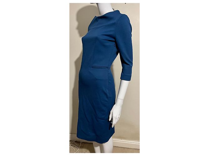Diane Von Furstenberg DvF New Maidey Etuikleid in Blau - Ansicht 3