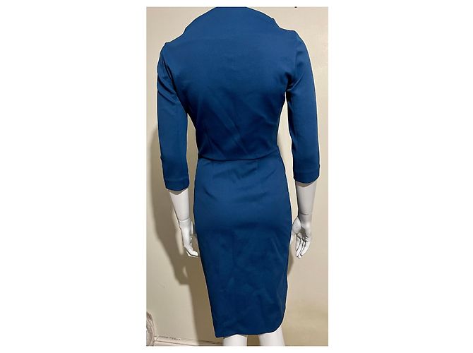Diane Von Furstenberg DvF New Maidey Etuikleid in Blau - Ansicht 4