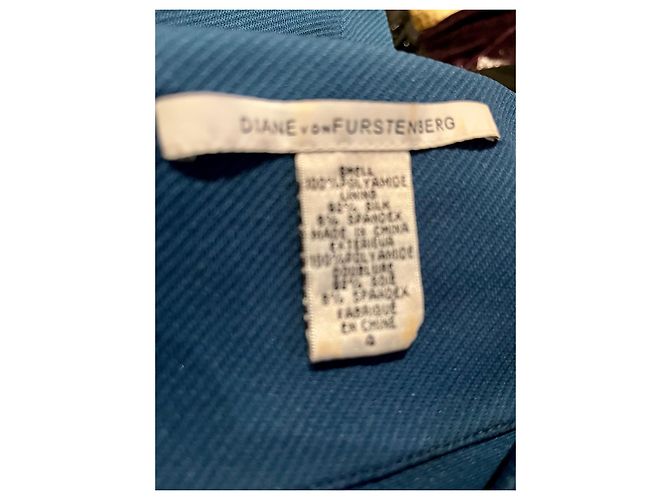 Diane Von Furstenberg DvF New Maidey Etuikleid in Blau - Ansicht 5