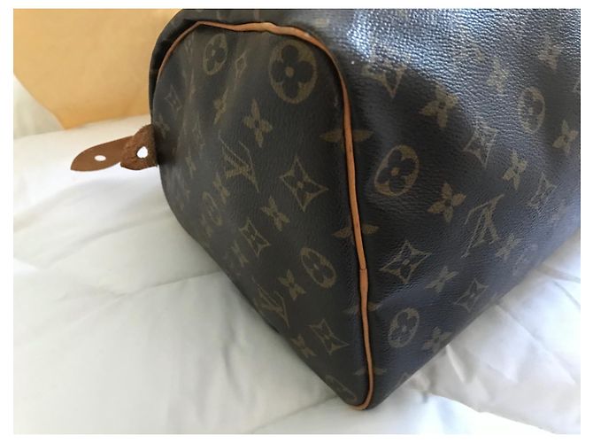 Borsa a mano Louis Vuitton Speedy 35 Marrone in Tela - vista 2