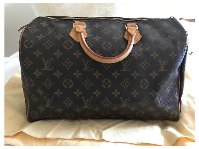Borsa a mano Louis Vuitton Speedy 35 Marrone in Tela - vista 5