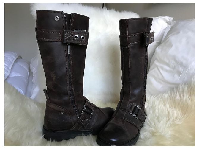 Botas Dior de cuero marrón Gras Castaño - vista 6