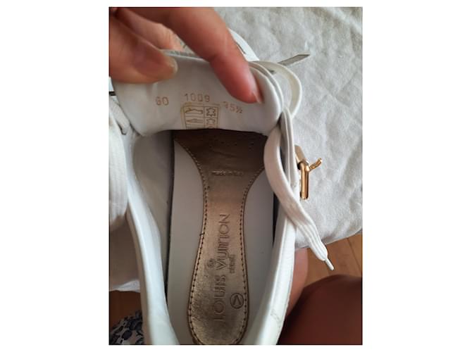 Louis Vuitton Espadrilles aus Leder Eggshell Aus weiß - Ansicht 4