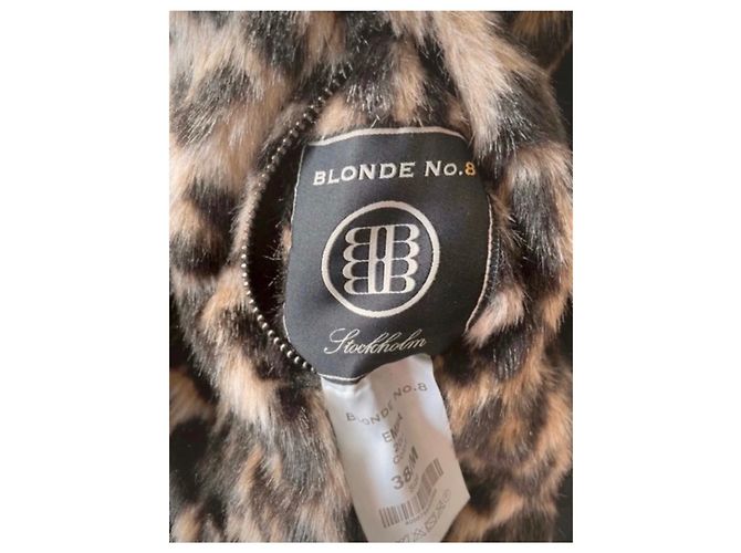 Blonde No.8 Abrigo Reversible de Piel Sintética con Capucha Negro Beige - vista 6