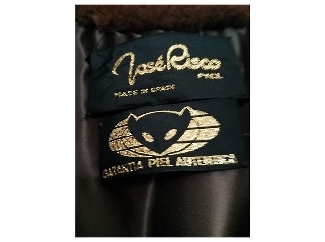 Autre Marque Abrigo largo Jose Risco de visón marrón oscuro - vista 3