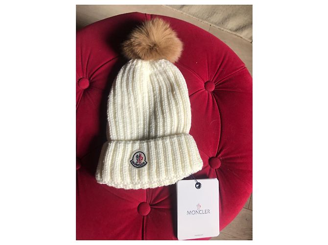 Moncler beanie eggshell wool - view 2