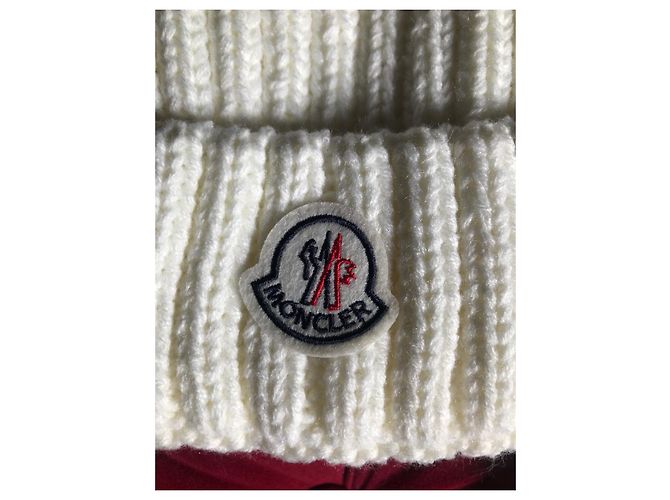 Moncler beanie eggshell wool - view 6