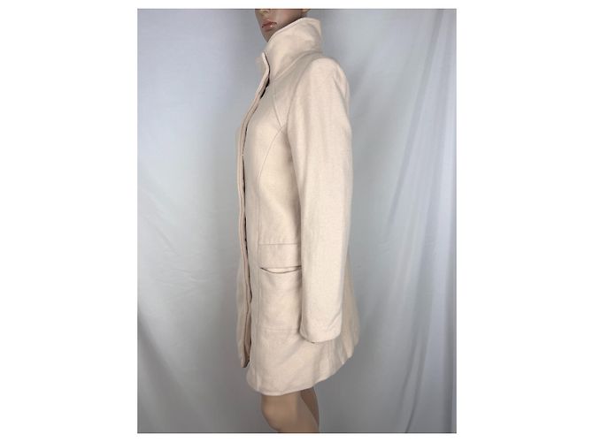 Abrigo Designers Remix Charlotte Eskildsen Beige Cachemira Lana M - vista 3