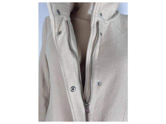 Abrigo Designers Remix Charlotte Eskildsen Beige Cachemira Lana M - vista 5