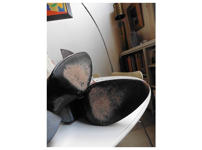 Botines Mexicana de piel marrón con estrellas plateadas Marrón oscuro - vista 8