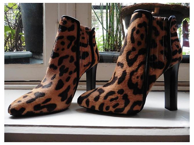 Botines Roberto Cavalli Estampado Leopardo en Piel de Vitello Estampado de leopardo - vista 3