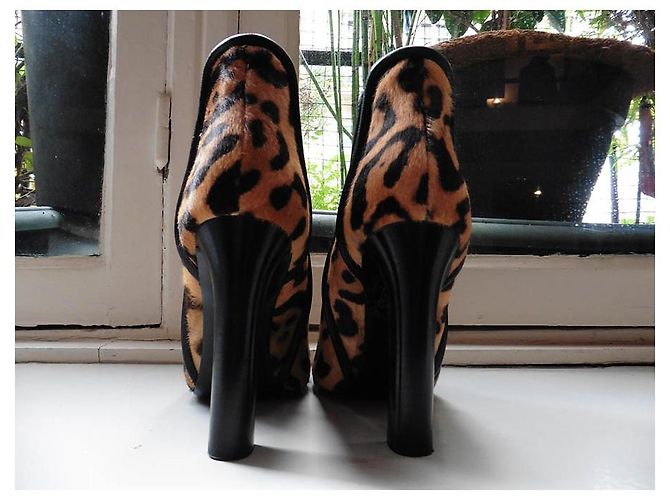 Botines Roberto Cavalli Estampado Leopardo en Piel de Vitello Estampado de leopardo - vista 5