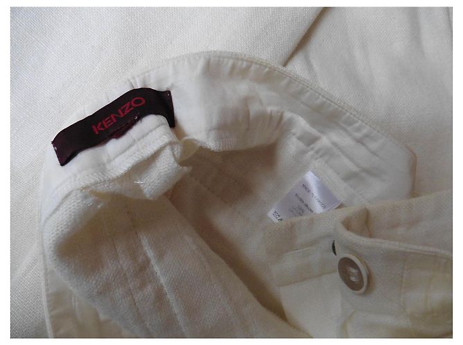 Kenzo Leinenhose Weiß - Ansicht 6