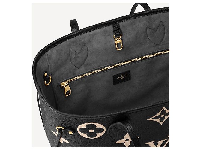 Louis Vuitton LV Neverfull empreinte bicolore Nero - vista 4