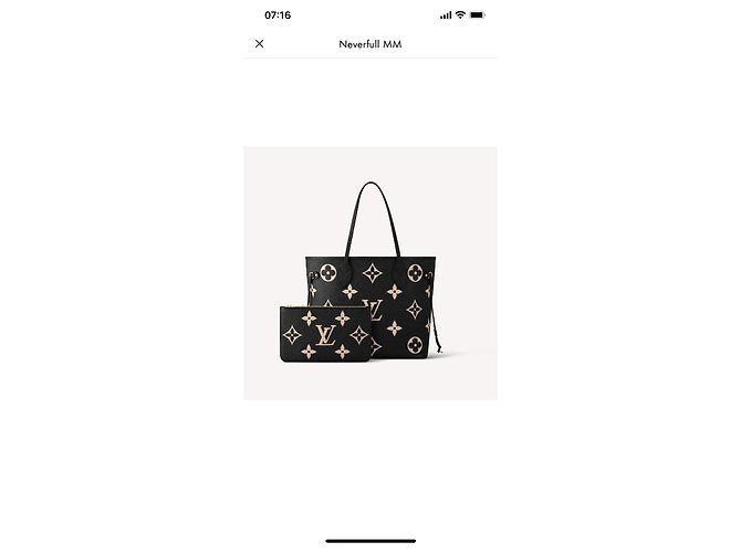 Louis Vuitton LV Neverfull empreinte bicolore Nero - vista 5