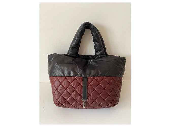 Cocoon Borsa Chanel Cocon in Nylon Nero Bordeaux Bordò - vista 2