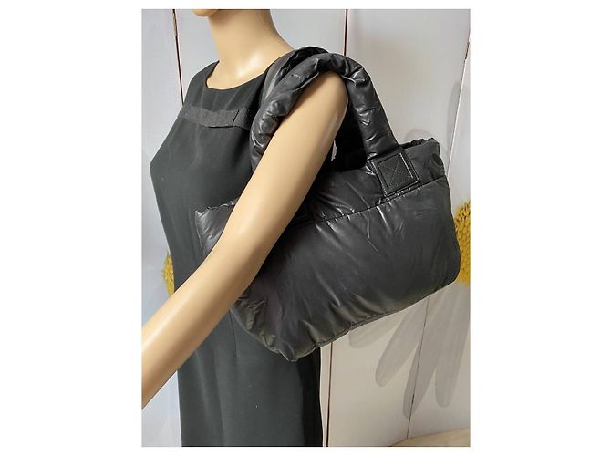 Cocoon Borsa Chanel Cocon in Nylon Nero Bordeaux Bordò - vista 7