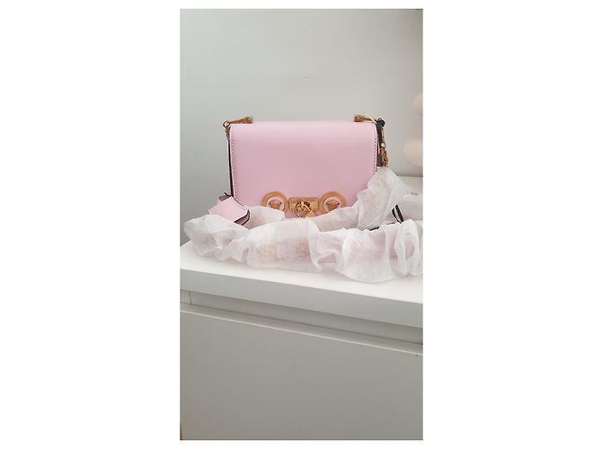 Borsa a mano Versace in pelle rosa - vista 12