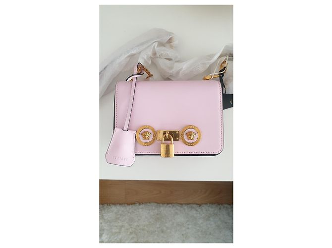 Borsa a mano Versace in pelle rosa - vista 2