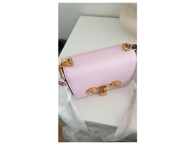 Borsa a mano Versace in pelle rosa - vista 3
