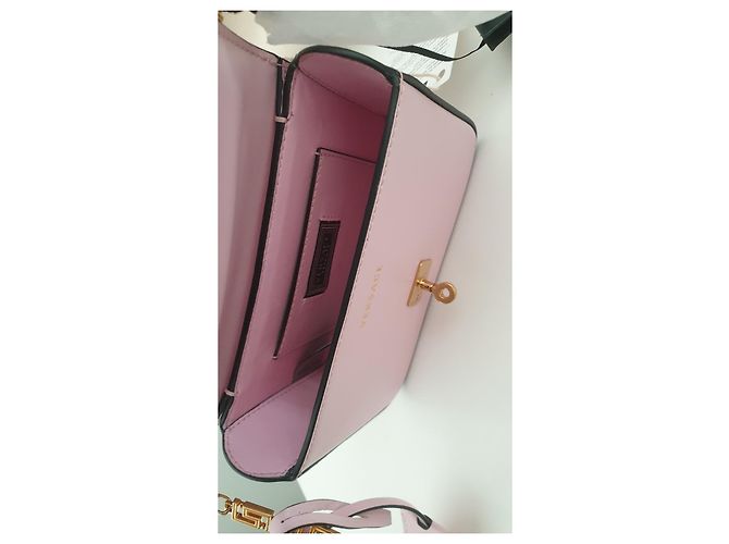 Borsa a mano Versace in pelle rosa - vista 6
