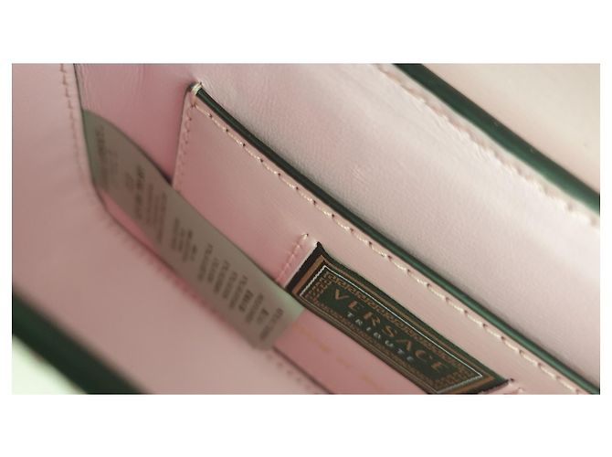 Borsa a mano Versace in pelle rosa - vista 7