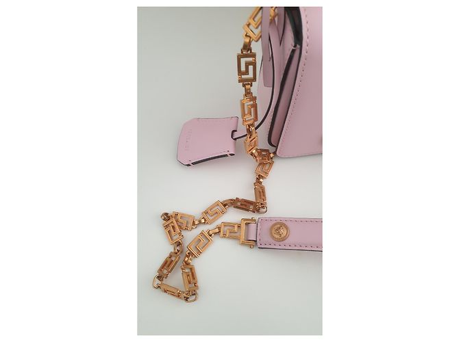 Borsa a mano Versace in pelle rosa - vista 9