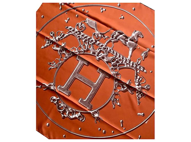 Hermès Vif Argent Square di Dimitri Rybaltchenko Arancione - vista 2