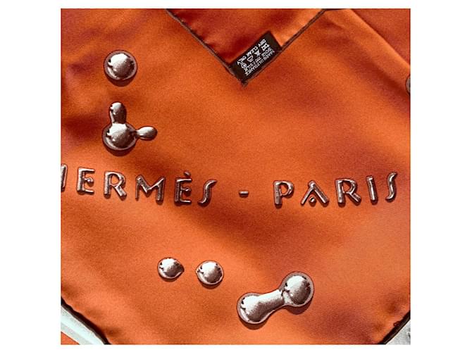 Hermès Vif Argent Square di Dimitri Rybaltchenko Arancione - vista 6