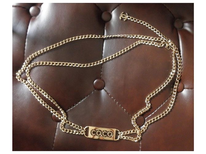 Cambon Chanel Kettengürtel Gold Metall 90 cm Golden - Ansicht 5
