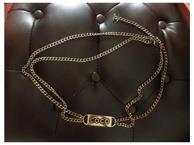 Cambon Chanel Kettengürtel Gold Metall 90 cm Golden - Ansicht 7