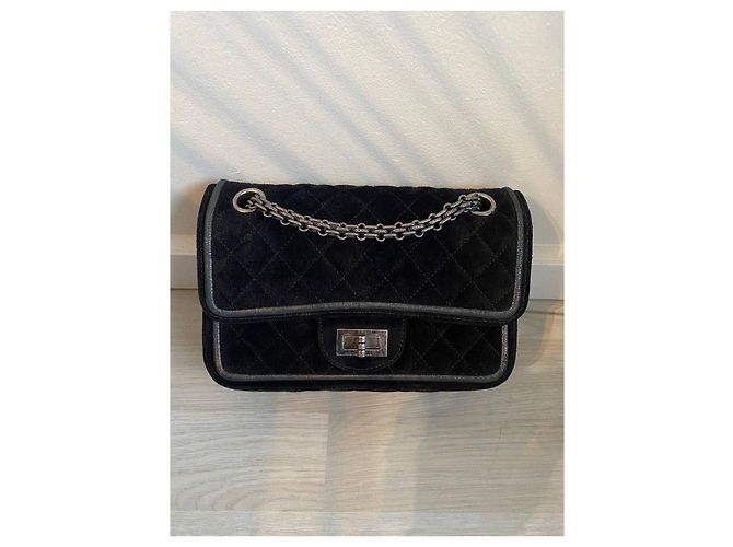 Bowling Borsa Chanel Reissue 2.55 in velluto nero - vista 10