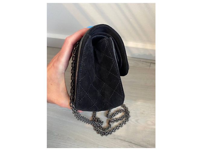 Bowling Borsa Chanel Reissue 2.55 in velluto nero - vista 3