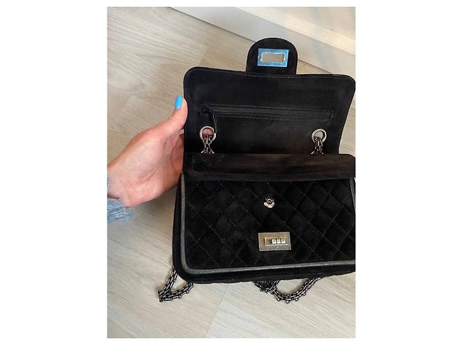 Bowling Borsa Chanel Reissue 2.55 in velluto nero - vista 9