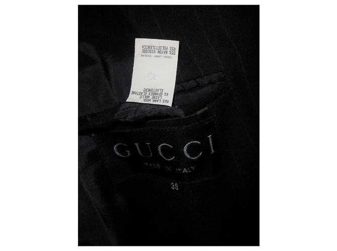 Gabardina Gucci de lana gris oscuro Gris antracita - vista 6