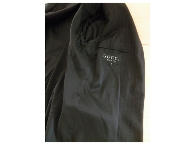 Gabardina Gucci de lana gris oscuro Gris antracita - vista 7