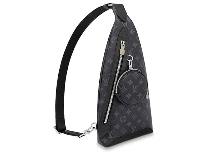 Louis Vuitton Borsa Duo Sling Monogram Eclipse Nera Nero - vista 2