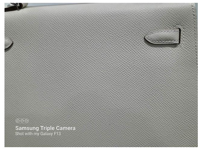 Hermès HERMES Kelly 25 borsa a mano U Epsom in pelle White Craie Bianco - vista 7