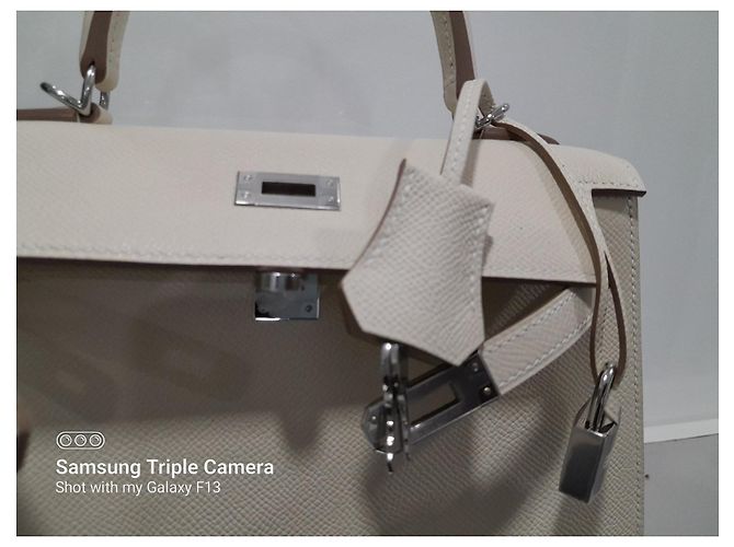 Hermès HERMES Kelly 25 borsa a mano U Epsom in pelle White Craie Bianco - vista 9