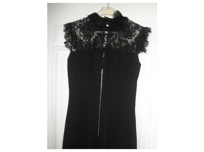 Dolce & Gabbana Schwarzes Viskose Kleid mit Perlenknoten - Ansicht 7