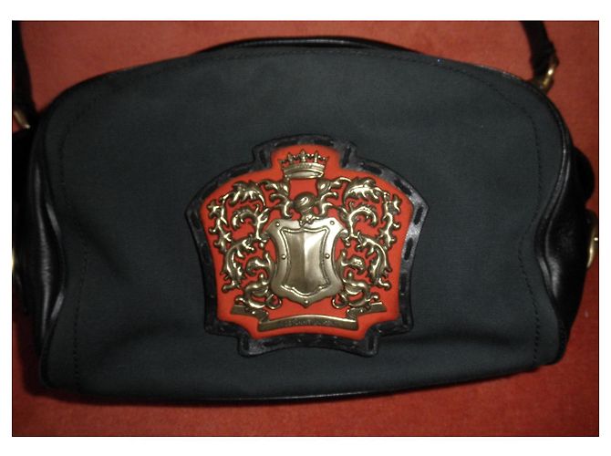 Shopping Monogramme Borsa Yves Saint Laurent in pelle e tessuto nera Nero - vista 2