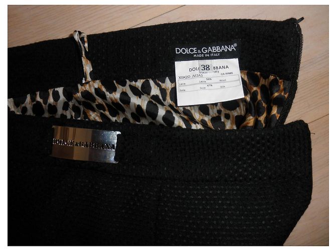 Falda Dolce & Gabbana negra de viscosa Negro - vista 2