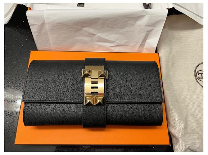 Cartera Hermès Médor negra de piel Negro - vista 6